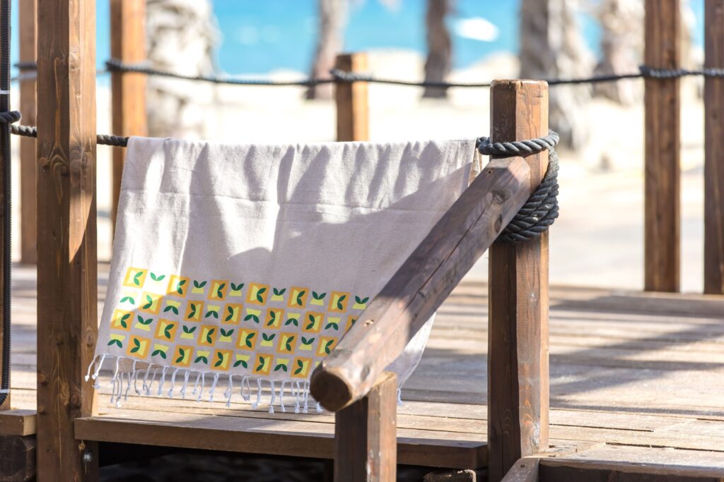 Dettaglio Telo Mare Limone