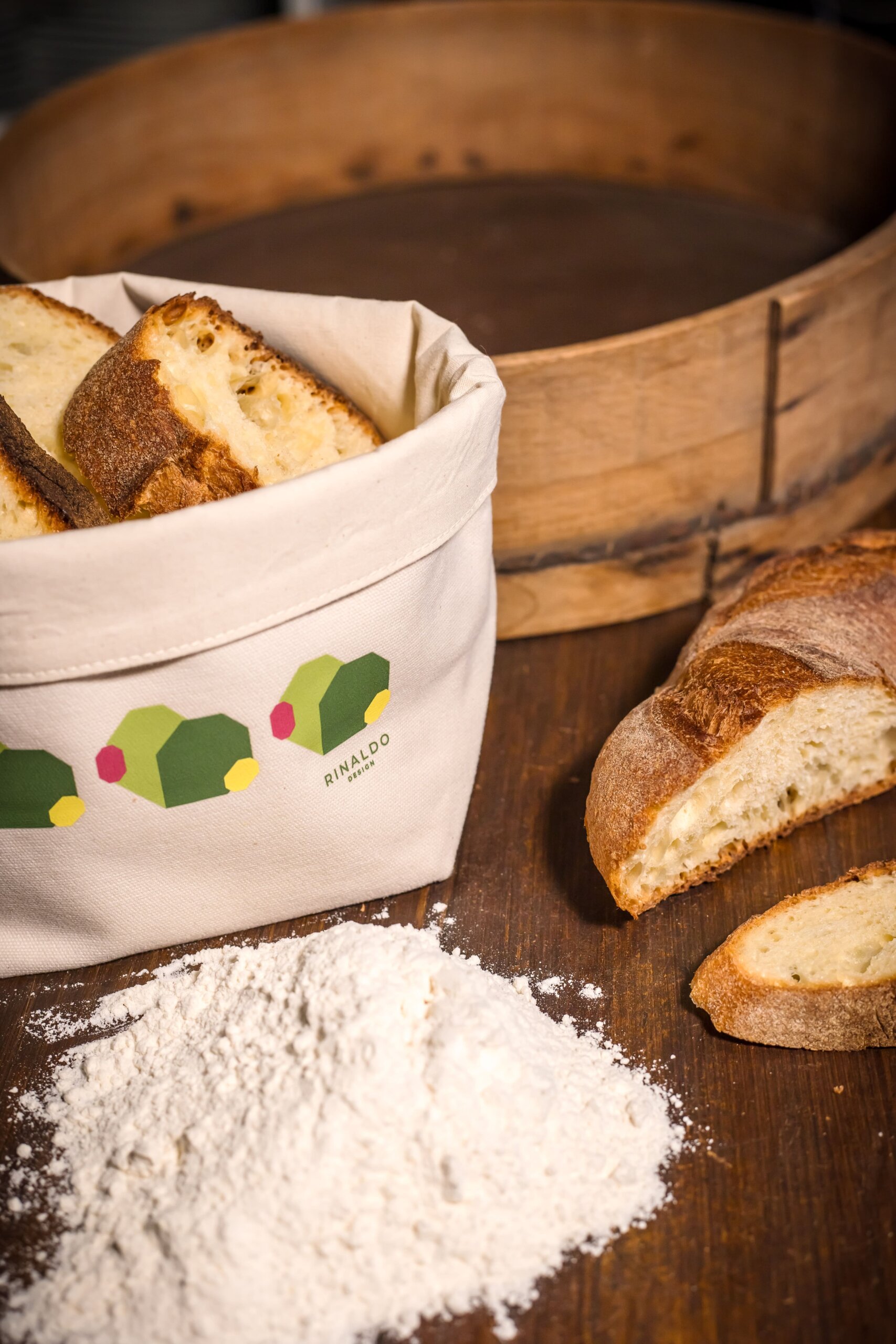 Cestino Pane Rotondo HENDI - Cotone Resistente Grigio/Beige - Foto 7