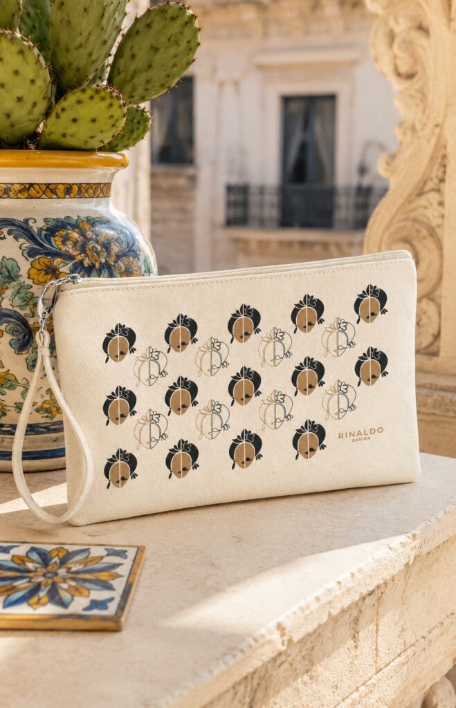 Dettaglio Pochette Con Cinturino Teste di Moro