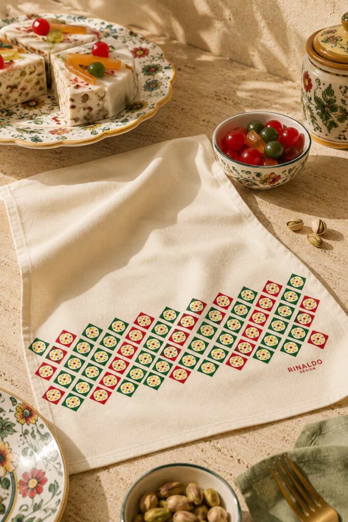 Strofinaccio Cassata Canovaccio Da Cucina Siciliana