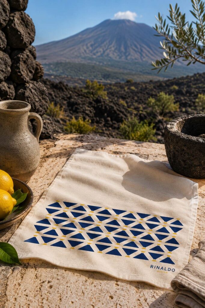 Strofinaccio Etna Canovaccio Da Cucina Made In Sicily