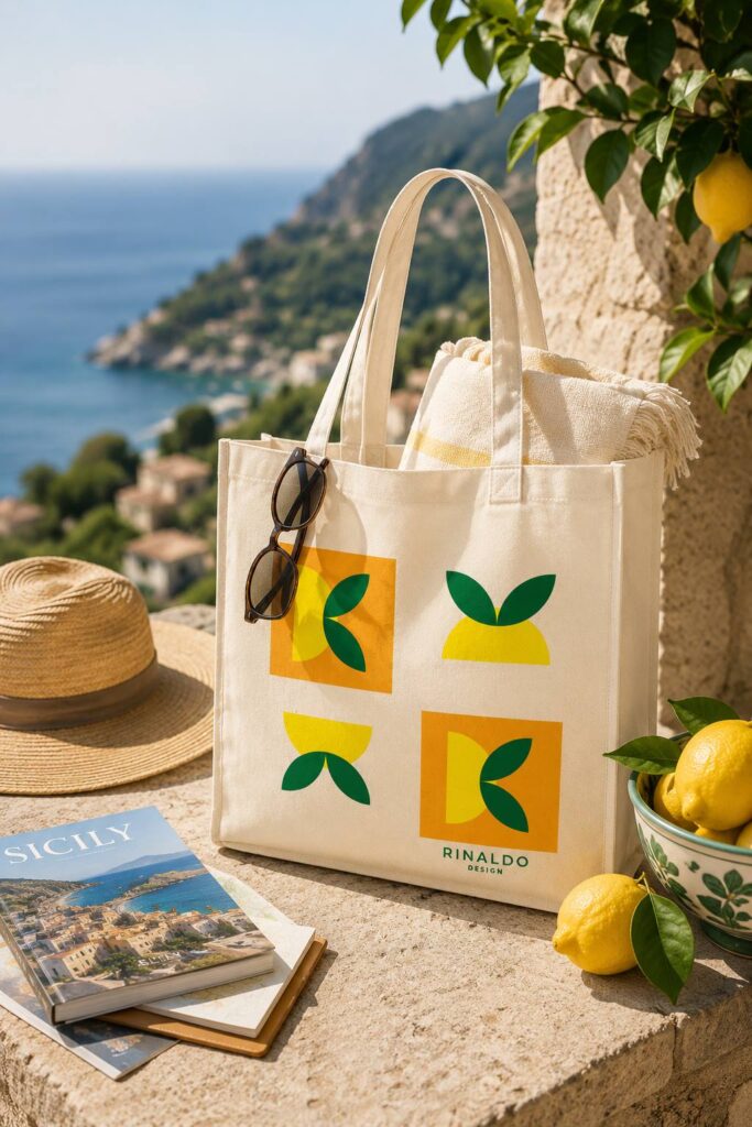 Dettaglio Tote Bag Limone