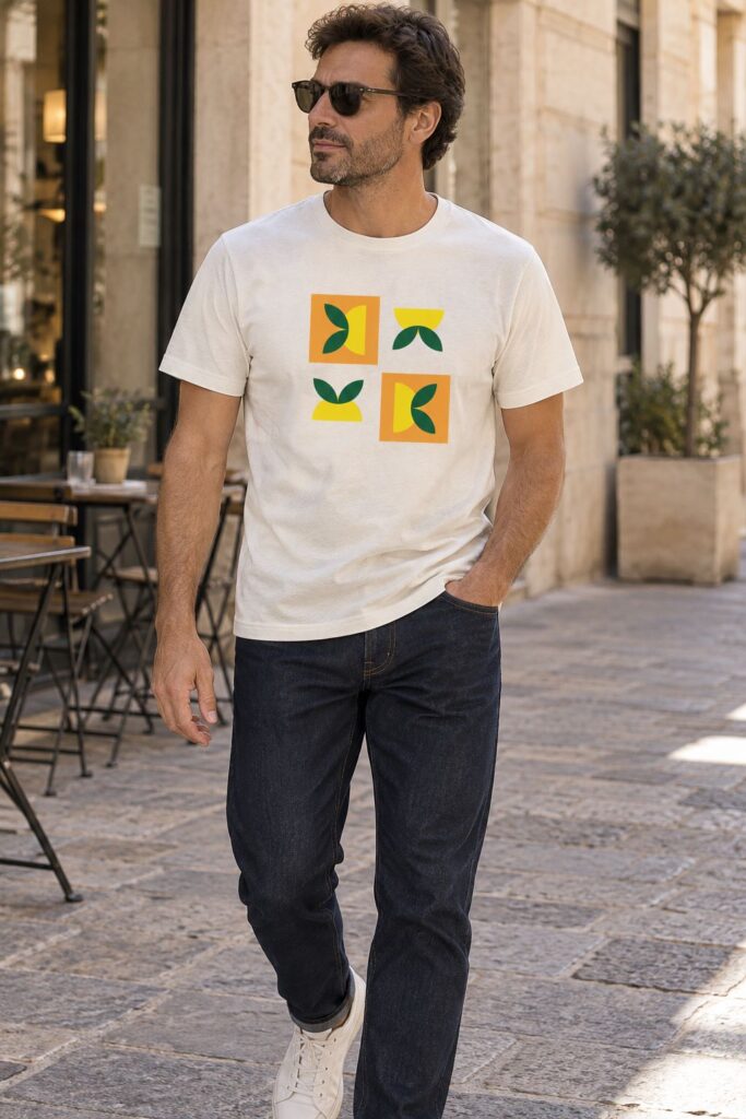 Dettaglio T-Shirt Uomo Limone (Pt)